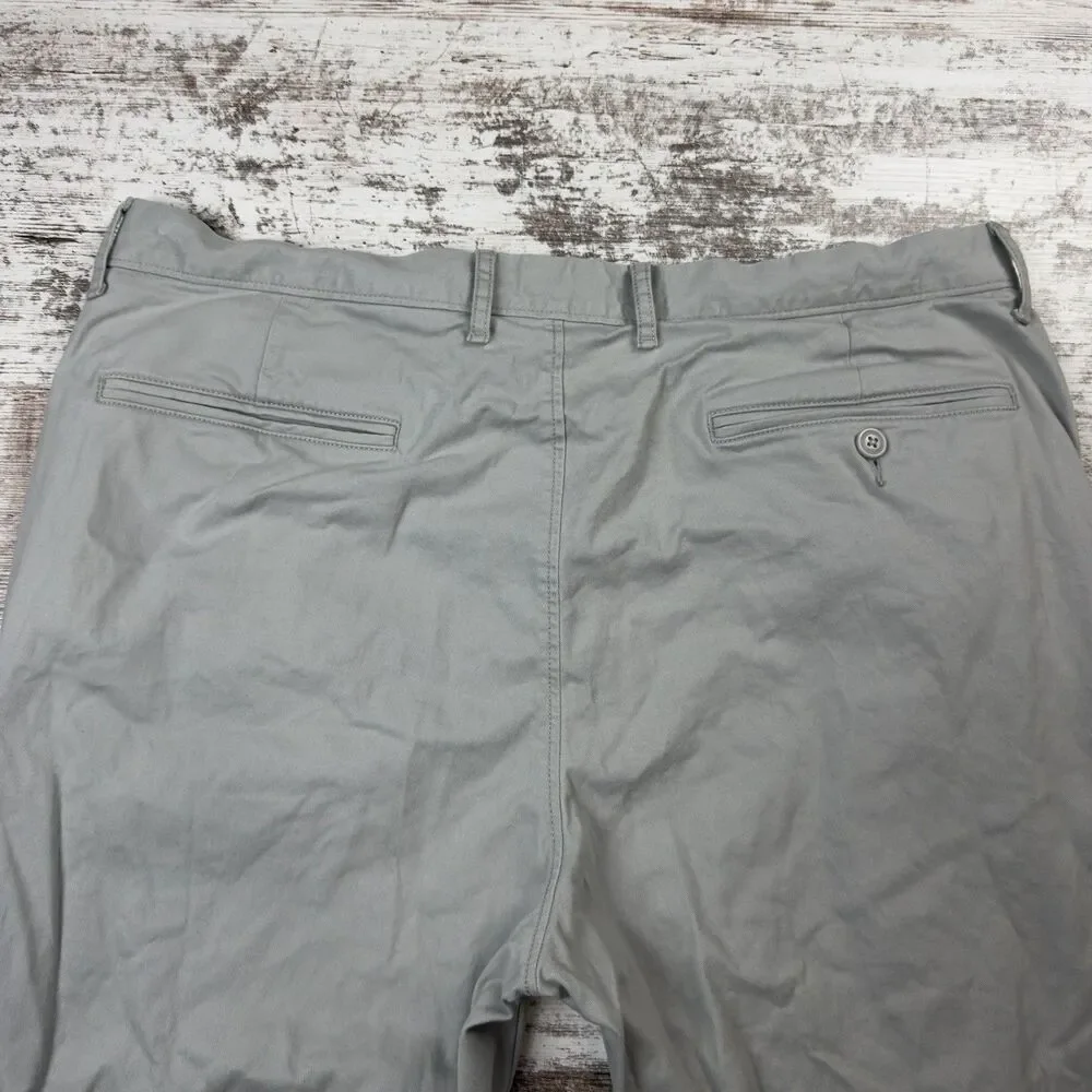 J.Crew 770 Straight Fit Stretch Chino Pants Men's 36x33 Light Gray Preppy